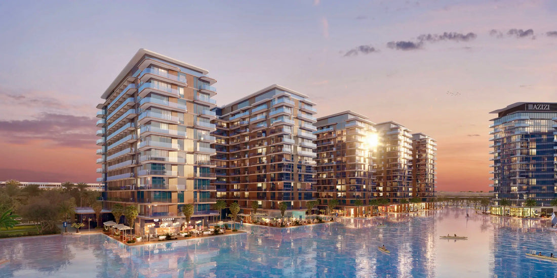 Artist’s impression of Azizi Venice residences beside the lagoon